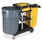 Rubbermaid Commercial Cleaning Cart, High Cap, 4 Casters, 21-3/4"x49-3/4"x38-3/10" RCP9T7200BK - alternate 5